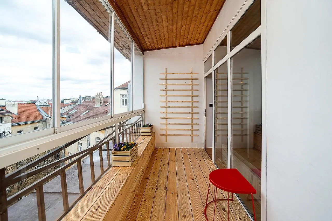 Lägenhet Big 4-Bedroom Flat, Terrace With Great Vitkov View Prag