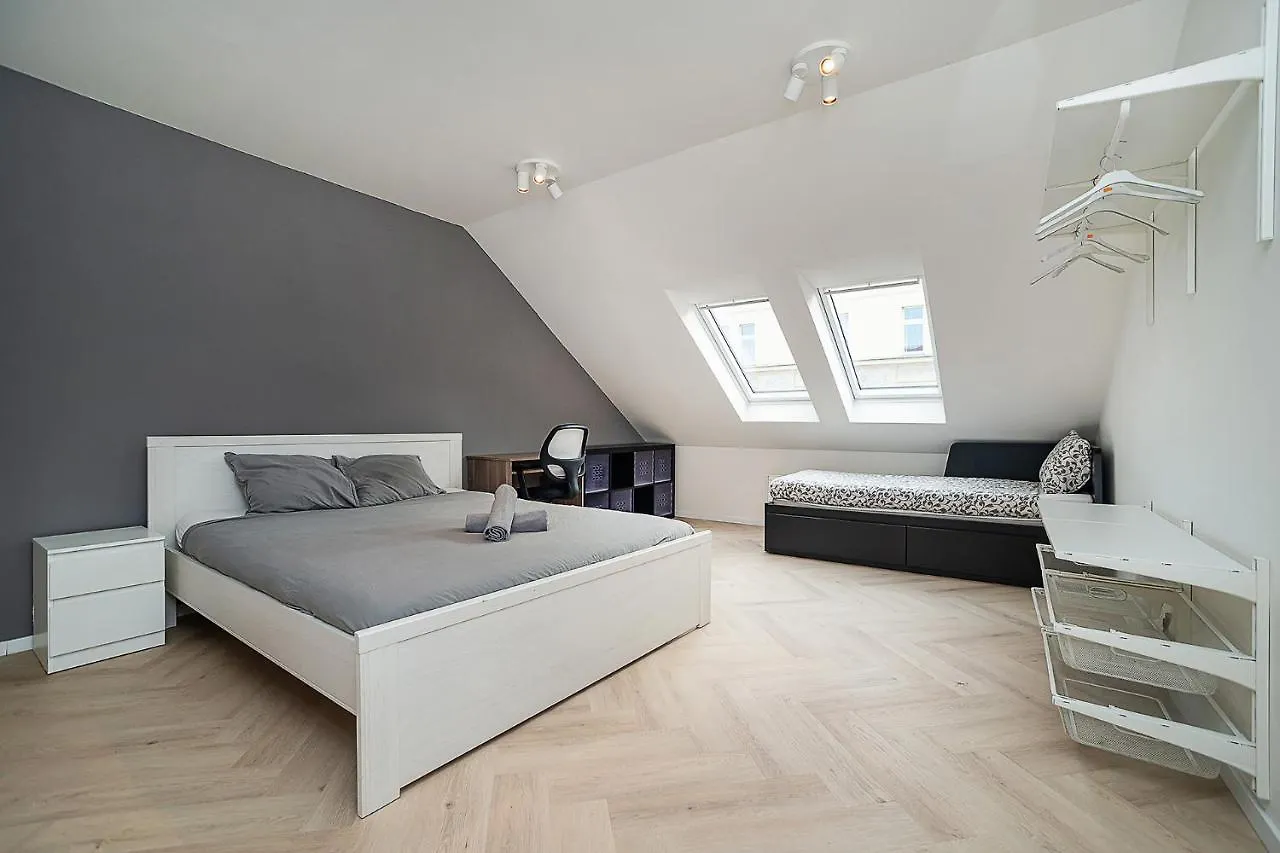 Big 4-Bedroom Flat, Terrace With Great Vitkov View Prague Apartment