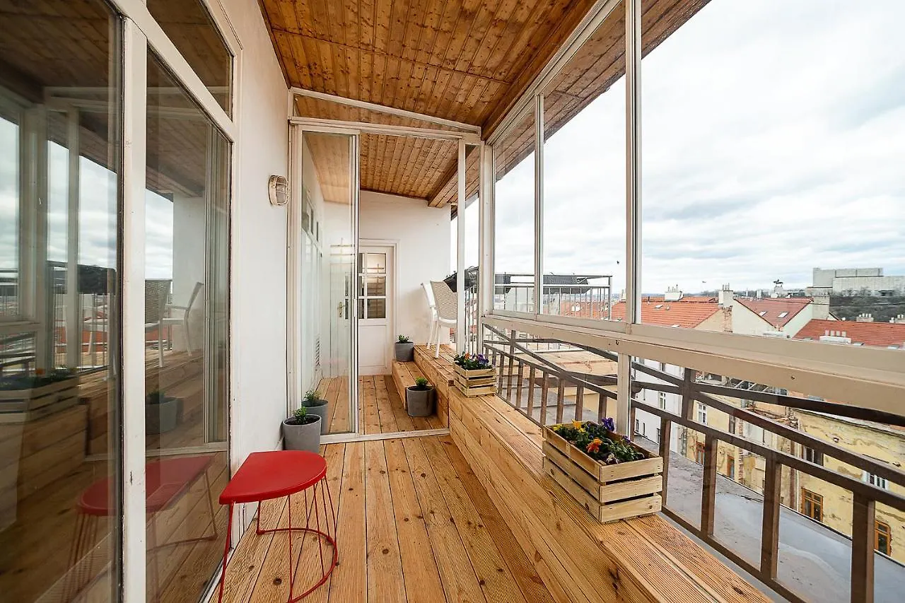Big 4-Bedroom Flat, Terrace With Great Vitkov View Prague